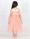 Toy Balloon Kids Light Peach Full Length Girls Party Wear Gown