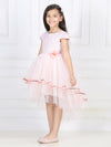Toy Balloon Kids Light Peach High-Low Girls Party Wear Dress