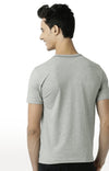 Huetrap Grey Mens Short Sleeve Graphic Printed Tshirt-HT14MKGRAGML00587