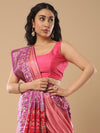 Saree Mall Women's  Blend Mauve Woven Design Designer Saree With Blouse Piece-TRITH10018