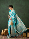 Suha Womens Fashion Ethnic Teal Color Sarees-MLSHWSA1461TEL0ONE