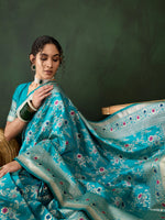 Suha Womens Fashion Ethnic Teal Color Sarees-MLSHWSA1461TEL0ONE