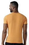 Huetrap Orange Mens Short Sleeve Graphic Printed Tshirt-HT17MKGRABZO00324