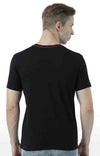 Huetrap Black Mens Short Sleeve Graphic Printed Tshirt-HT17MKGRABLK01117