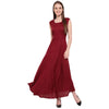 Aawari Rayon Plain Gown For Girls and Women Maroon-AM086aroon