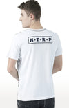 Huetrap White Mens Short Sleeve Graphic Printed Tshirt-HT17MKGRAWHT00691