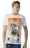 Huetrap White Mens Short Sleeve Graphic Printed Tshirt-HT15MKGRAOFW00100