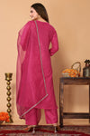 Avanshee Women's Latest Cotton Blend Kurta, Pant With Dupatta Set-ES-7514-PINK