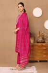 Avanshee Women's Latest Solid Embroidred Silk Blend Kurta, Pant With Dupatta Set-ES-7532-Pink