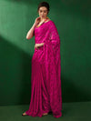 Saree Mall Women's Chiffon Pink Embellished Designer Saree With Blouse Piece-VEDNSHI5063A