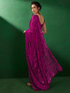 Saree Mall Women's Chiffon Magenta Embellished Designer Saree With Blouse Piece-VEDNSHI5063B