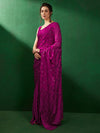 Saree Mall Women's Chiffon Magenta Embellished Designer Saree With Blouse Piece-VEDNSHI5063B