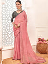 Saree Mall Women's Brasso Pink Printed Designer Saree With Blouse Piece-VENICBS40114