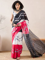 Ahika Women Multi Linen Ikat Printed Saree-VFSAR1033