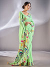 Saree Mall Women's Cotton Blend Sea Green Woven Design Designer Saree With Blouse Piece-VIHANA87202