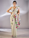 Saree Mall Women's Cotton Blend Grey Woven Design Designer Saree With Blouse Piece-VIHANA87204