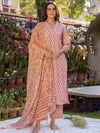 Ahika Women Pink Viscose Rayon Floral Printed Straight Kurta Palazzo With Dupatta-VKSKD2224PNK