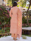 Ahika Women Pink Viscose Rayon Floral Printed Straight Kurta Palazzo With Dupatta-VKSKD2224PNK