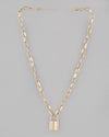 Mens Gold Plated Lock Chain-VOJ084