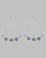 Pack of 2 Silver Plated Evel Eye Anklet-VOJ087