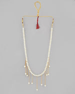 Gold Plated Pearl Beads Necklace-VOJ098