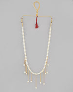 Gold Plated Pearl Beads Necklace-VOJ098