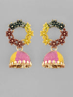 Multi Color Contemporary Jhumka Earrings-VOJ100