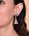 Oxidised Silver Plated Contemporary Jhumka-VOJ104