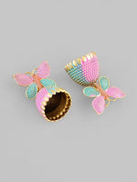 Multi Color Butterfly Contemporary Jhumka Earrings-VOJ106