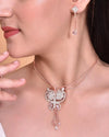 Rose Gold Plated Butterfly Design Pendant Set-VOJ108