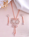 Rose Gold Plated Butterfly Design Pendant Set-VOJ108