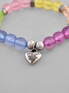 Multi Colour Beaded Elasticated Bracelet-VOJ111