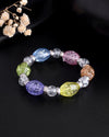 Multi Colour Beaded Elasticated Bracelet-VOJ112