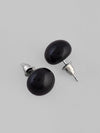 Black Circular Studs Earrings-VOJ120