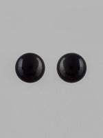 Black Circular Studs Earrings-VOJ120