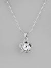 Silver Plated Flower Pandent Chain-VOJ127