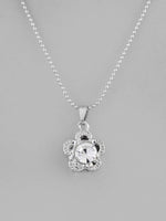 Silver Plated Flower Pandent Chain-VOJ127