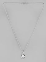 Silver Plated Flower Pandent Chain-VOJ127