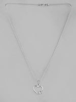 Silver Plated Heart Pandent Chain-VOJ128