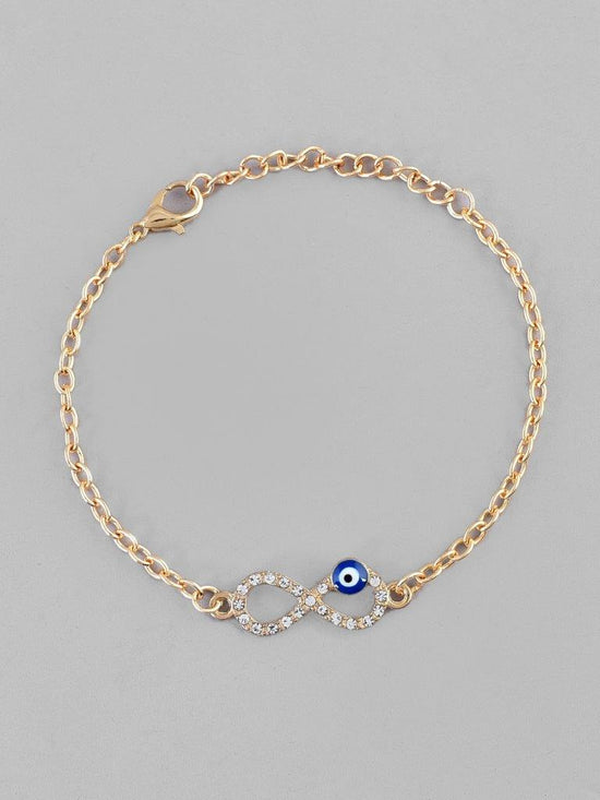 Gold Plated Evil Eye Charm Bracelet-VOJ130