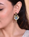 Gold Plated Peacock Contemporay Jhumka Earring-VOJ136