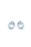 Silver Plated Circluar Studs Earring-VOJ213