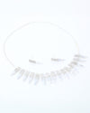 Silver Plated Stone Studded Necklace And Earring Set-VOJ218