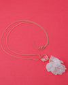 White Feather Styled Necklace-VOJ224