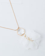 White Feather Styled Necklace-VOJ224