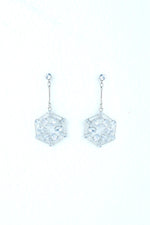 Silver Plated Stone Studded Circluar Earrings-VOJ227