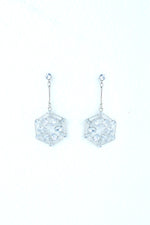 Silver Plated Stone Studded Circluar Earrings-VOJ227