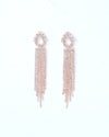 Gold Plated Stone Studded Drop Earrings-VOJ230