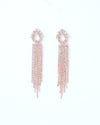 Gold Plated Stone Studded Drop Earrings-VOJ230