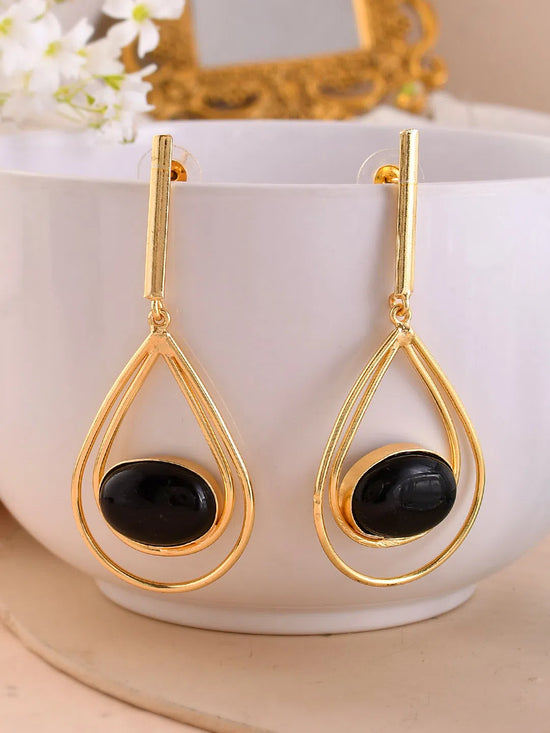 Gold Hoop Earrings-VOJ244